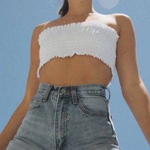 Brandy Melville Ruched Kessy Bandeau Top